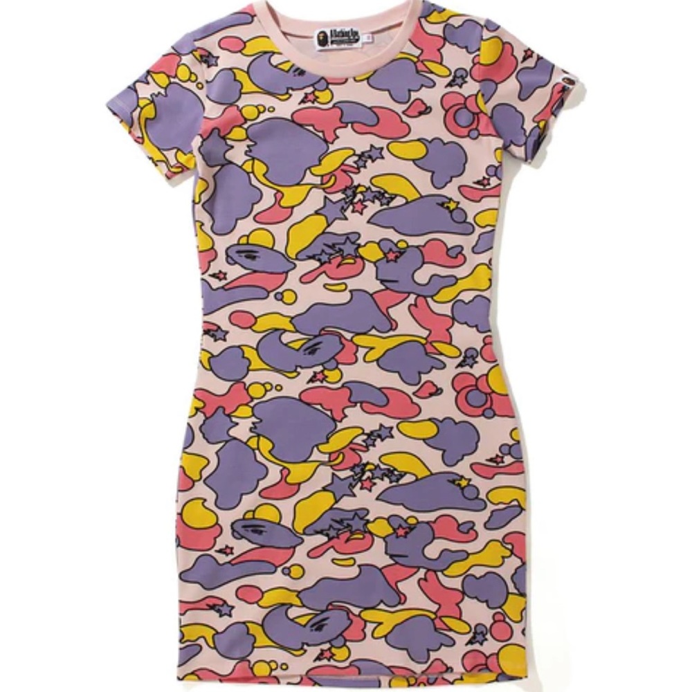 Bape A bathing APE camouflage shark dress M